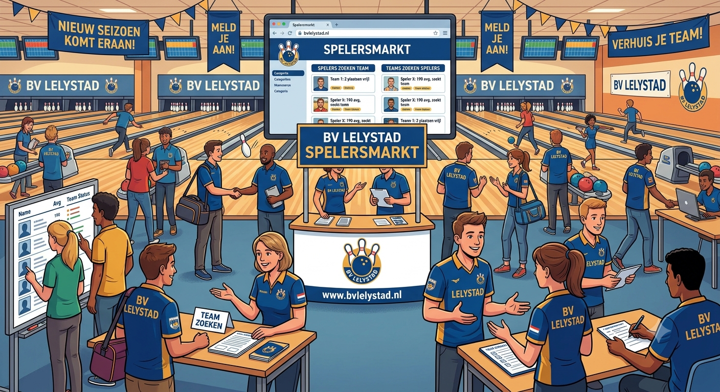 Spelersmarkt Bowlingvereniging Lelystad — zoek een team of speler